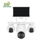 Solar-Powered Triple-lens Outdoor PTZ 4G Camera SY-P19-L